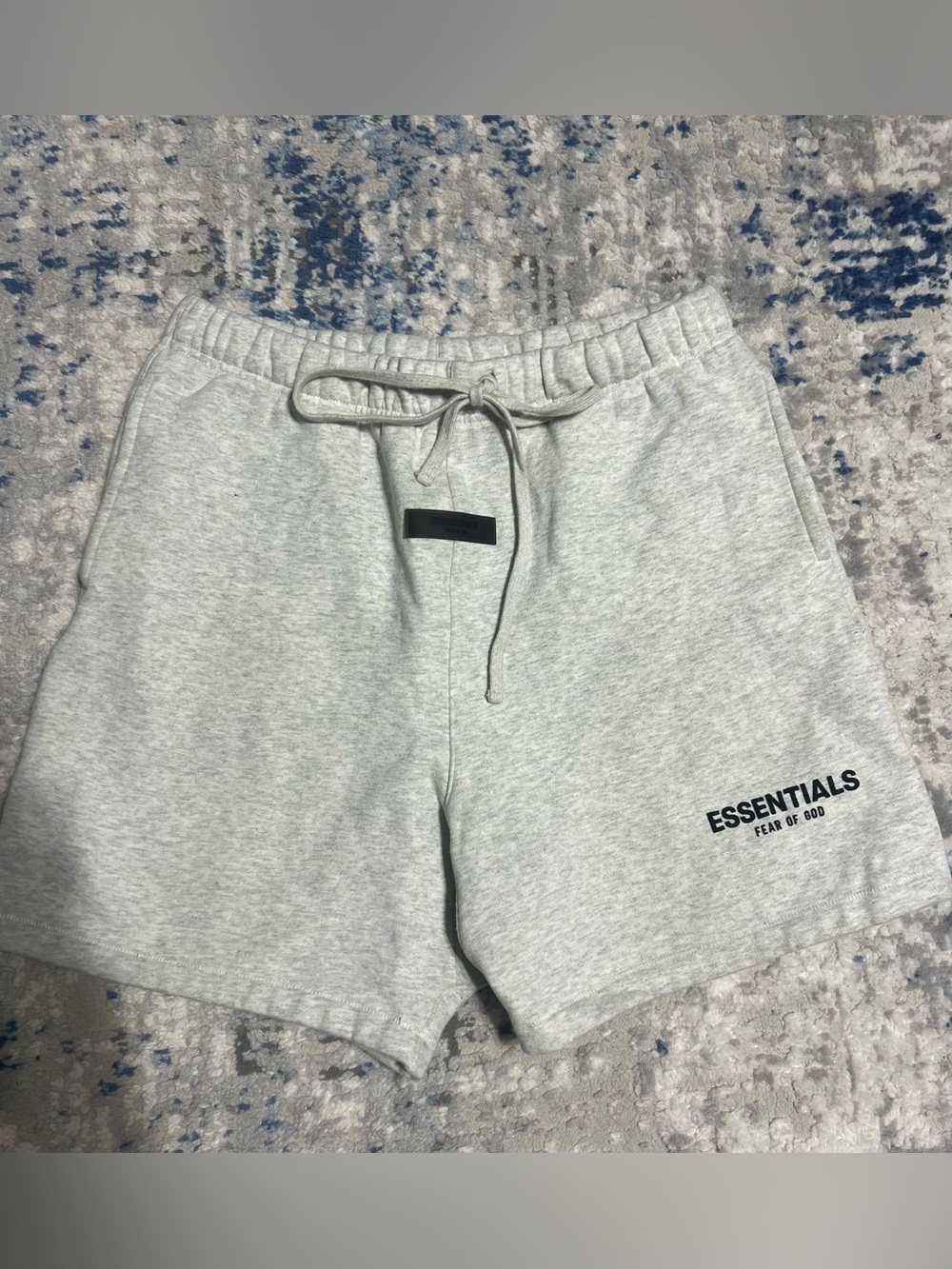 Essentials Men’s Light Gray Athletic Fleece Shorts